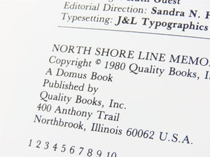 North Shore Line Memories by George V. Campbell Â©1980 HC Book