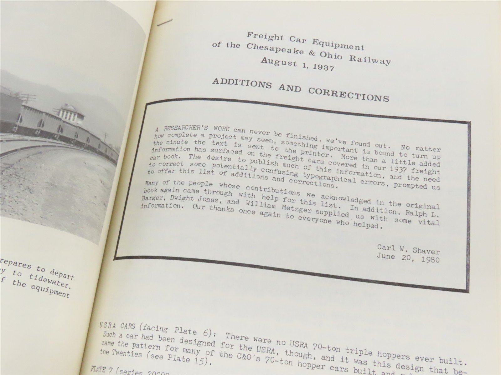 Freight Car Equipment of the Chesapeake & Ohio Railway in 1937 Â©1980 SC Book
