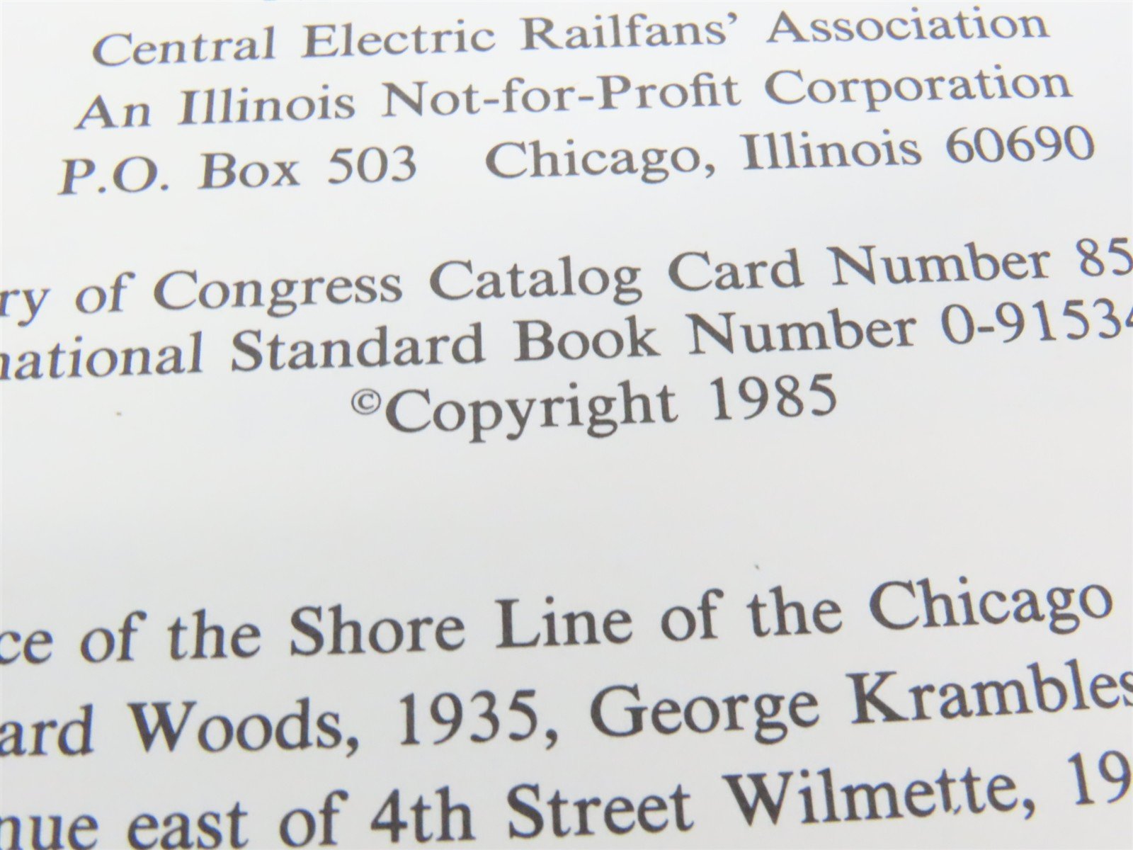 30 Years Later: The Shore Line by Norman Carlson Â©1985 SC Booklet