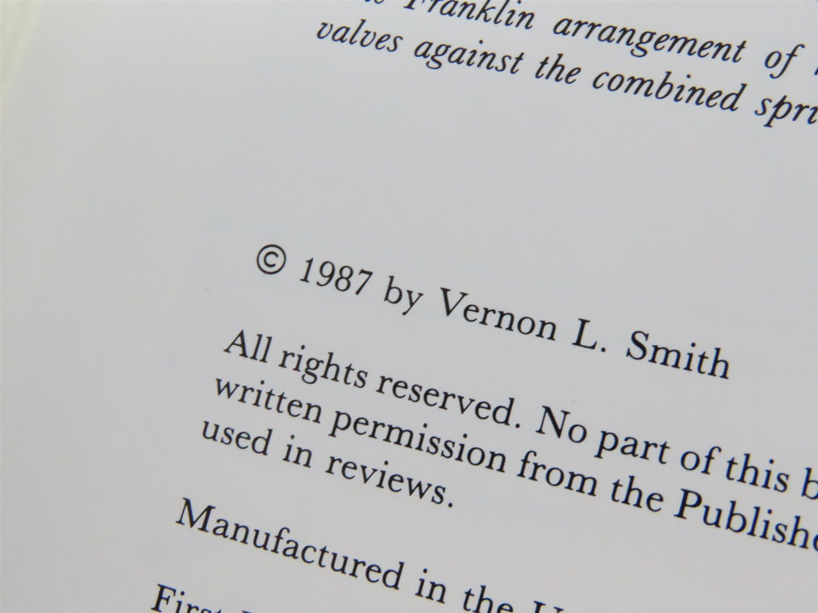 One Man's Locomotives by Vernon L. Smith Â©1987 HC Book