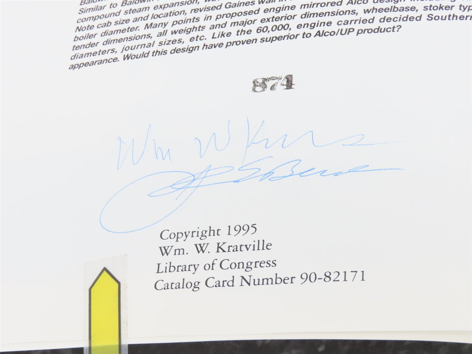 The Union Pacific Type Vol. 2 by Kratville & Bush Â©1995 HC Book - SIGNED