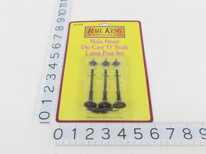 O Scale MTH Rail King 30-1078 Die-Cast Main Street Lamp 3-Pack