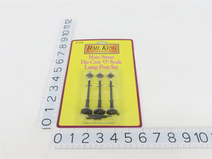 O Scale MTH Rail King 30-1078 Die-Cast Main Street Lamp 3-Pack