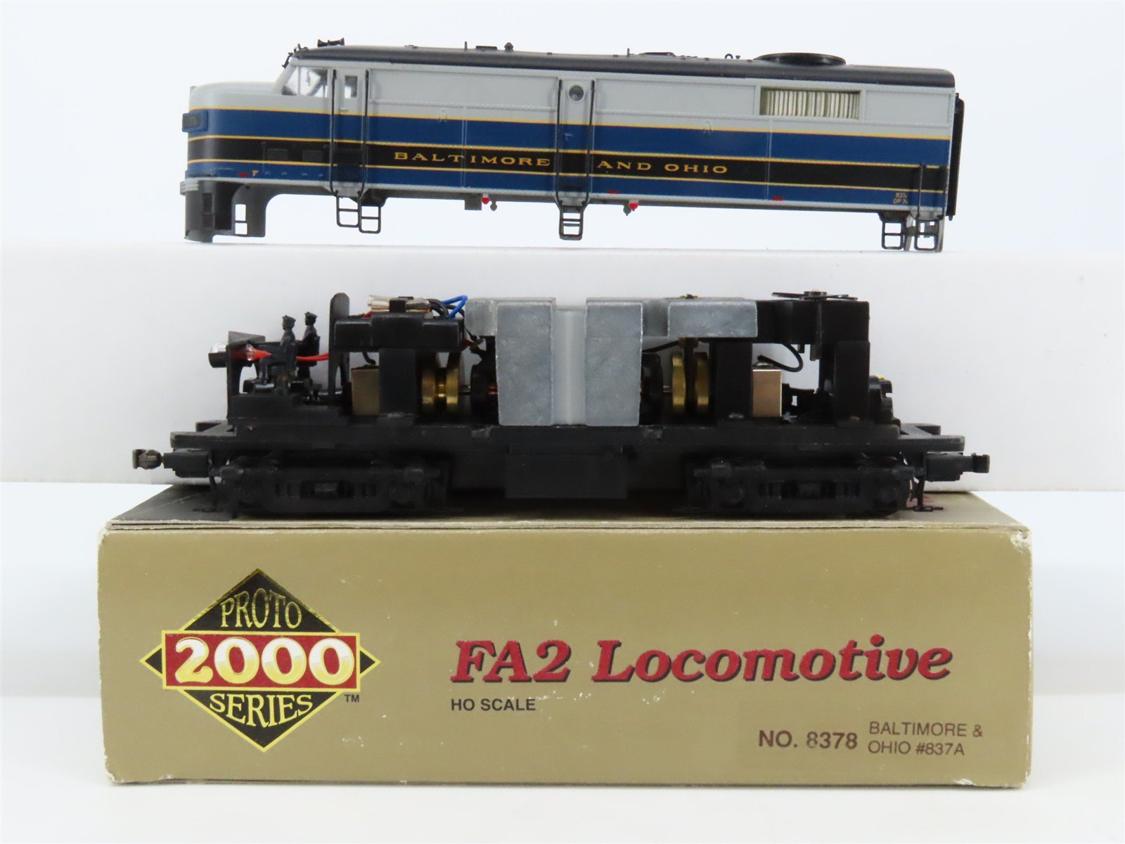 HO Scale Proto 2000 8378 B&O Baltimore & Ohio ALCO FA2 Diesel #837A - BAD GEARS