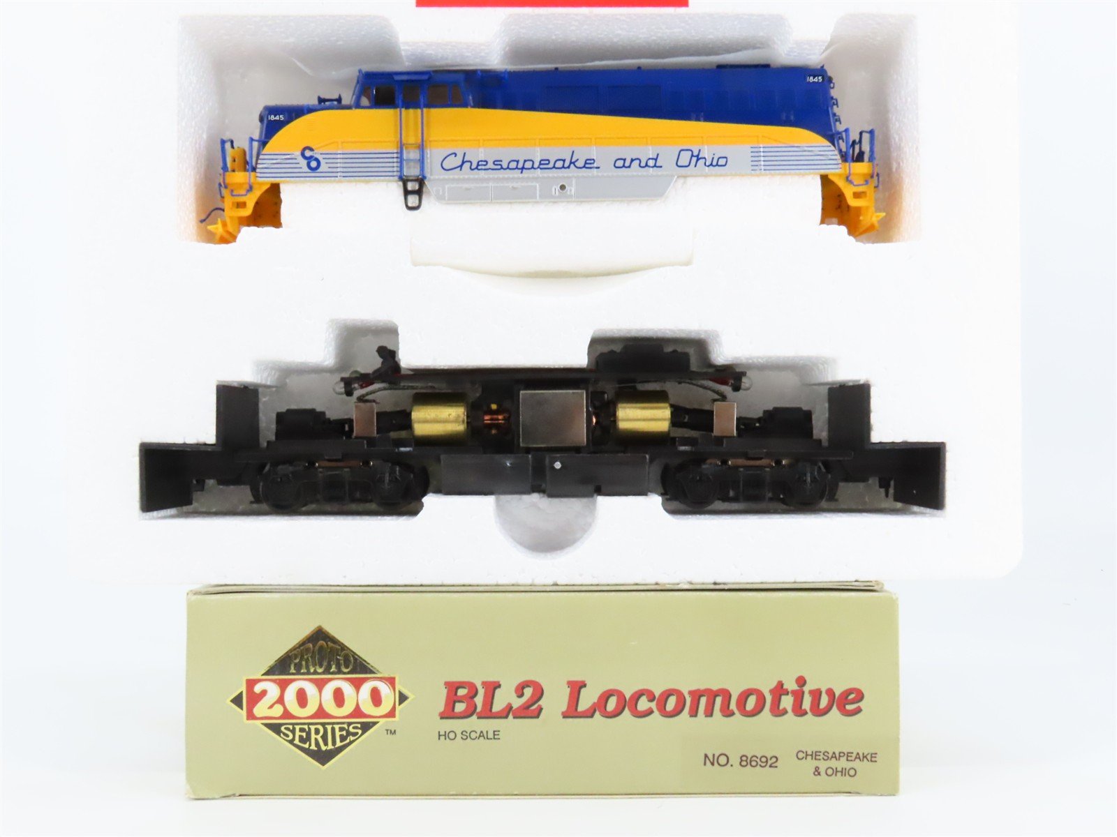 HO Proto 2000 8692 C&O Chesapeake & Ohio EMD BL2 Diesel #1845 - BAD GEARS