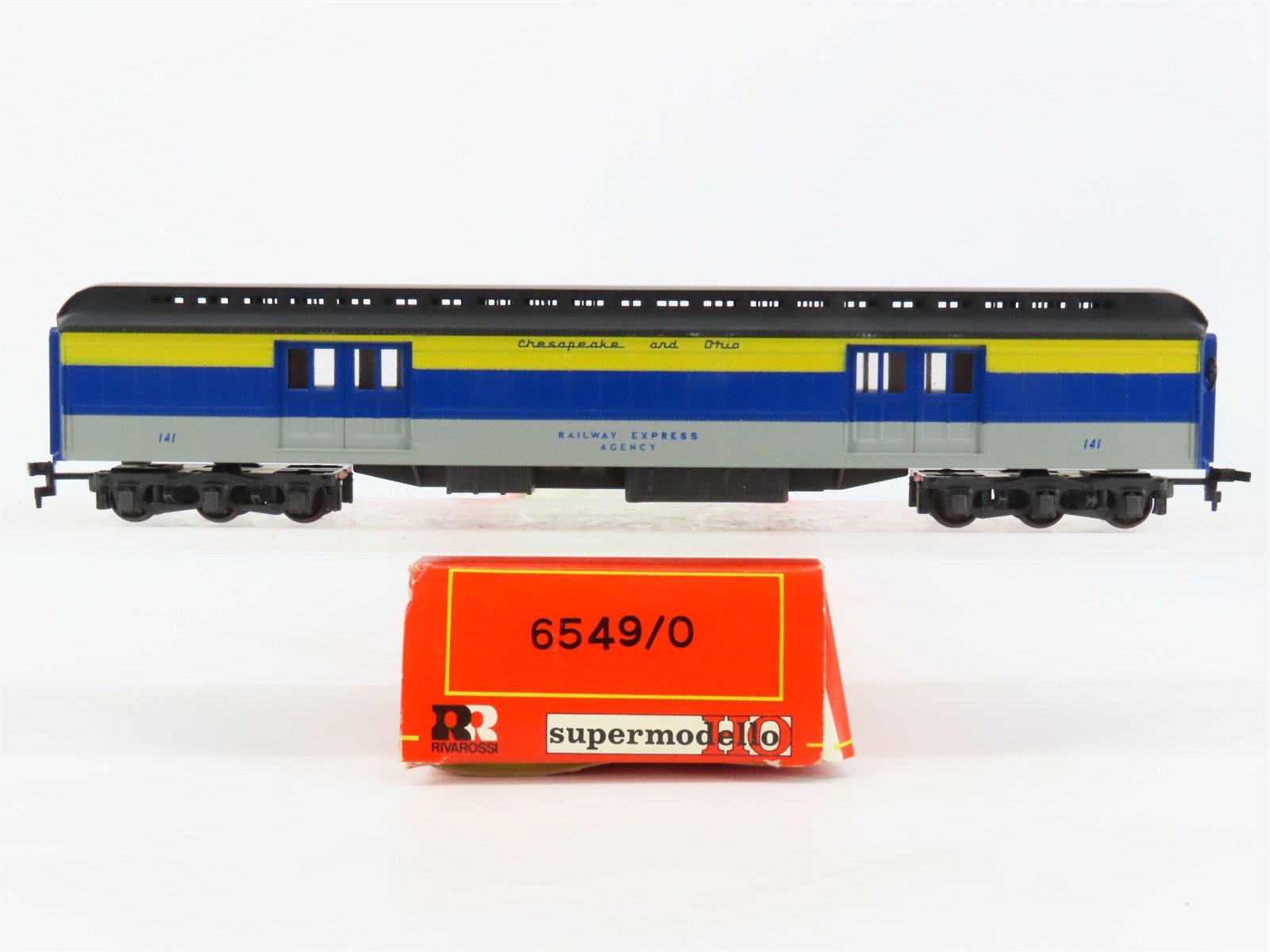 HO Rivarossi Supermodello 6549/0 C&O Chesapeake & Ohio Baggage Passenger #141