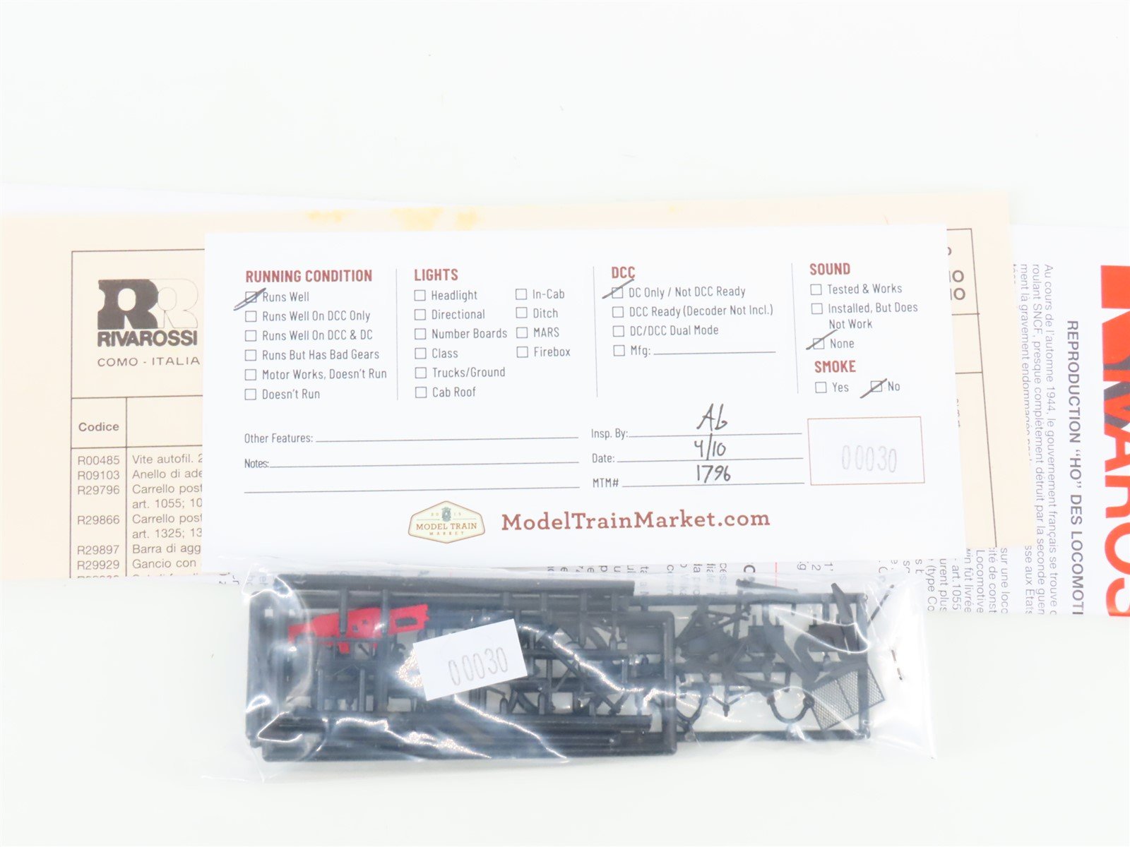 HO Scale Rivarossi 1326 SNCF French National 141R Mikado Steam Locomotive #1207