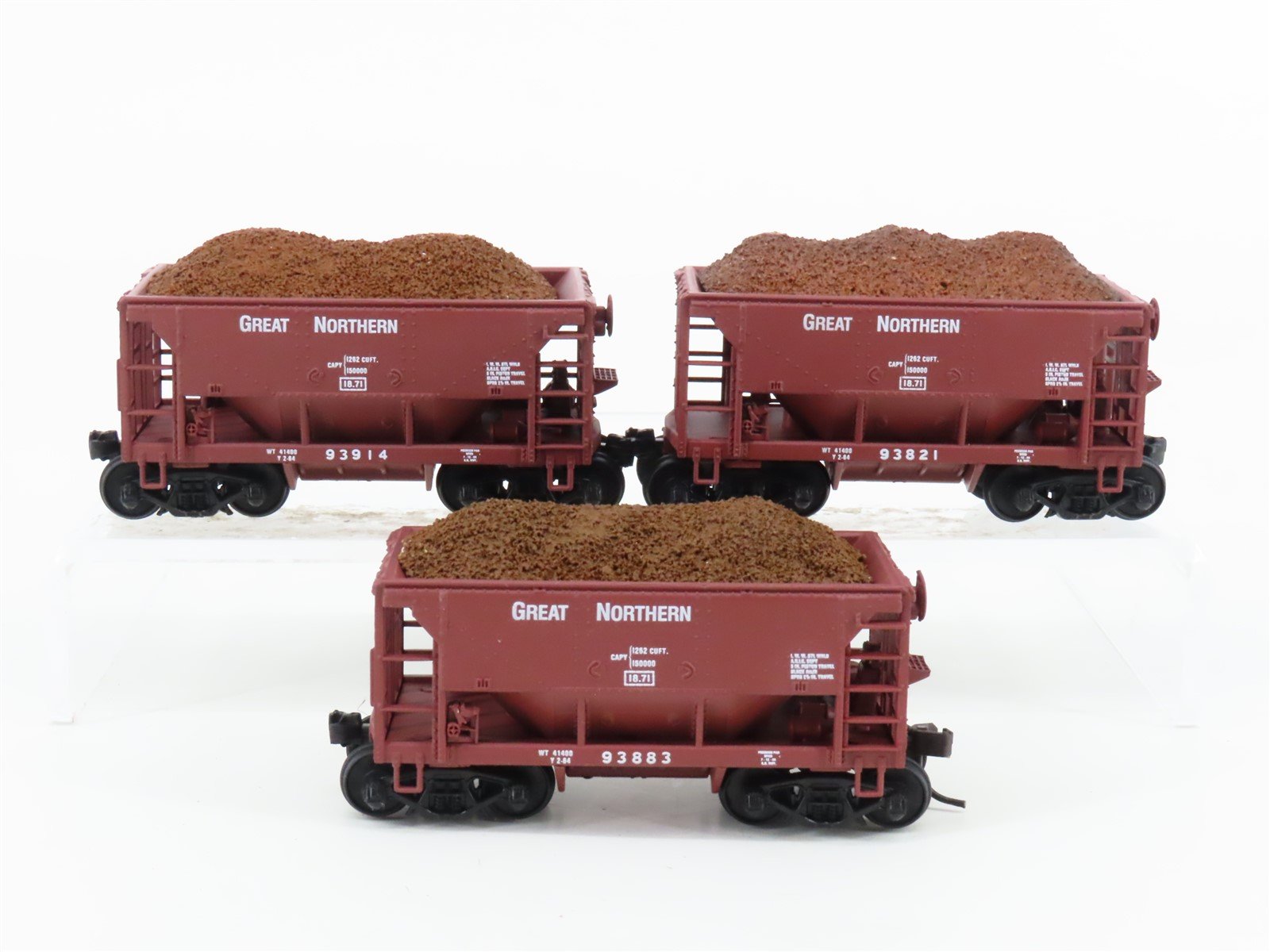 HO Scale Walthers 932-4452 GN Great Northern Railway Ore Cars w/ Loads Set of 3