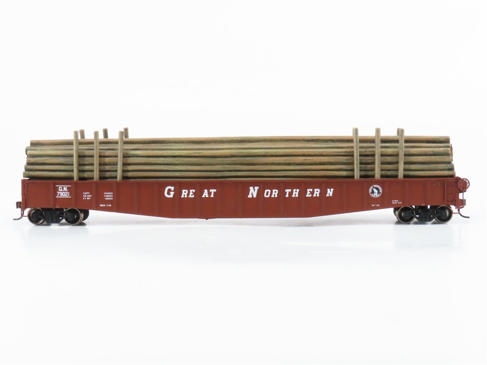 HO Scale Athearn 93654 GN Great Northern Railway 65' Mill Gondola #79021 w/ Load