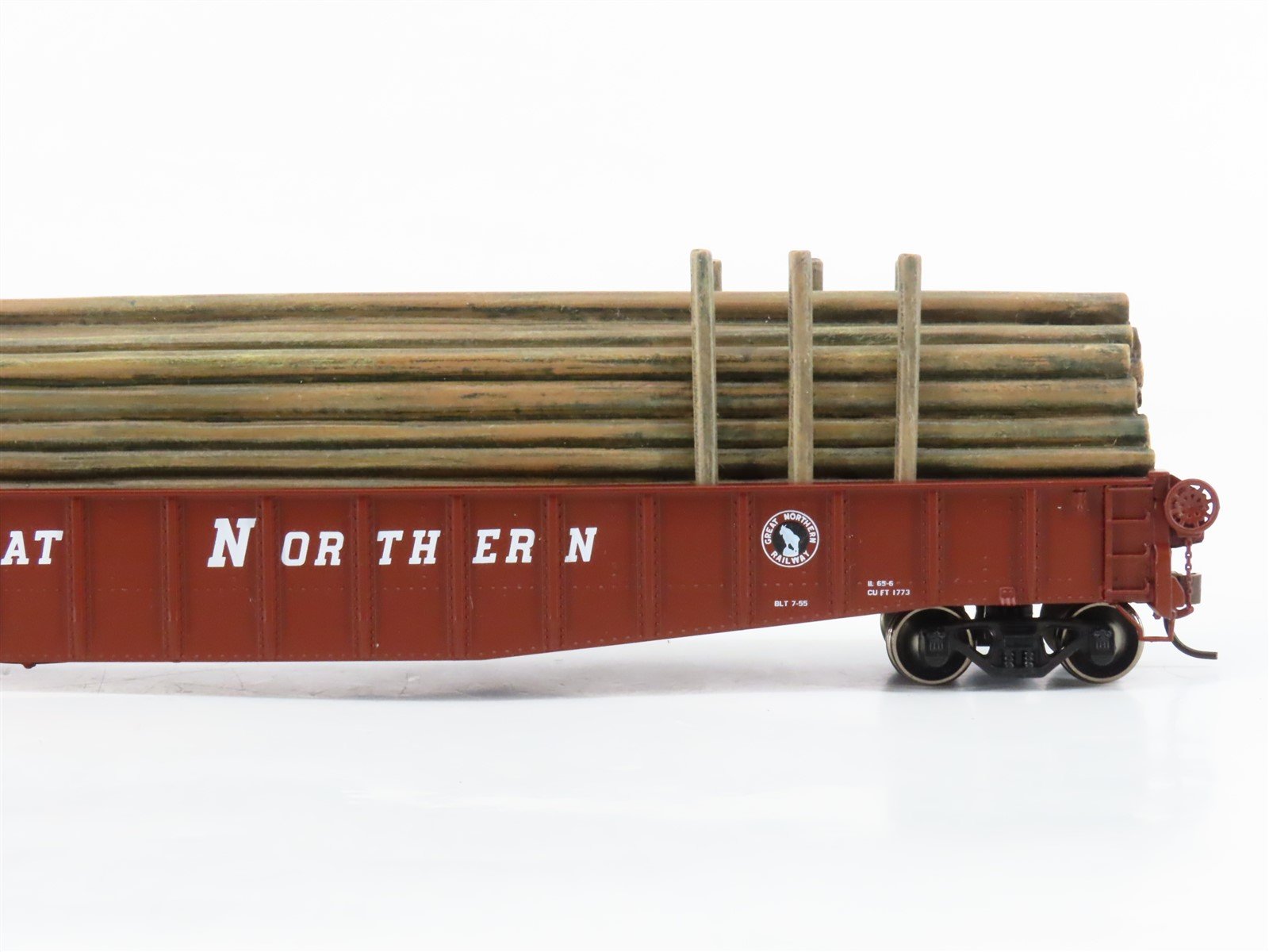 HO Scale Athearn 93654 GN Great Northern Railway 65' Mill Gondola #79021 w/ Load
