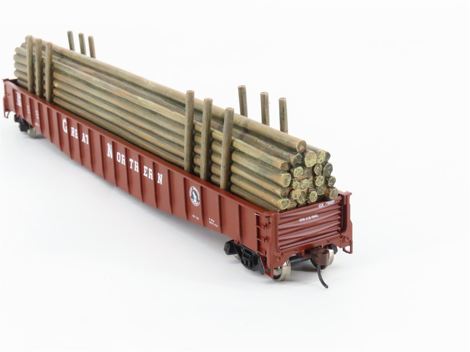 HO Scale Athearn 93654 GN Great Northern Railway 65' Mill Gondola #79021 w/ Load