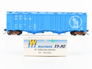 HO Scale Walthers 932-3669 GN Big Sky Blue 50' 2-Bay Airslide Hopper #71664