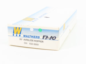 HO Scale Walthers 932-3669 GN Big Sky Blue 50' 2-Bay Airslide Hopper #71664