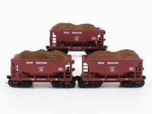 HO Scale Walthers 932-4452 GN Great Northern Ore Cars w/ Loads Set of 3