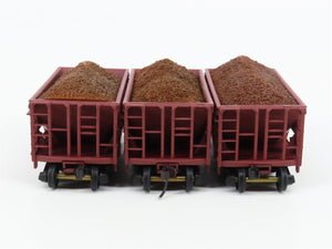 HO Scale Walthers 932-4452 GN Great Northern Ore Cars w/ Loads Set of 3