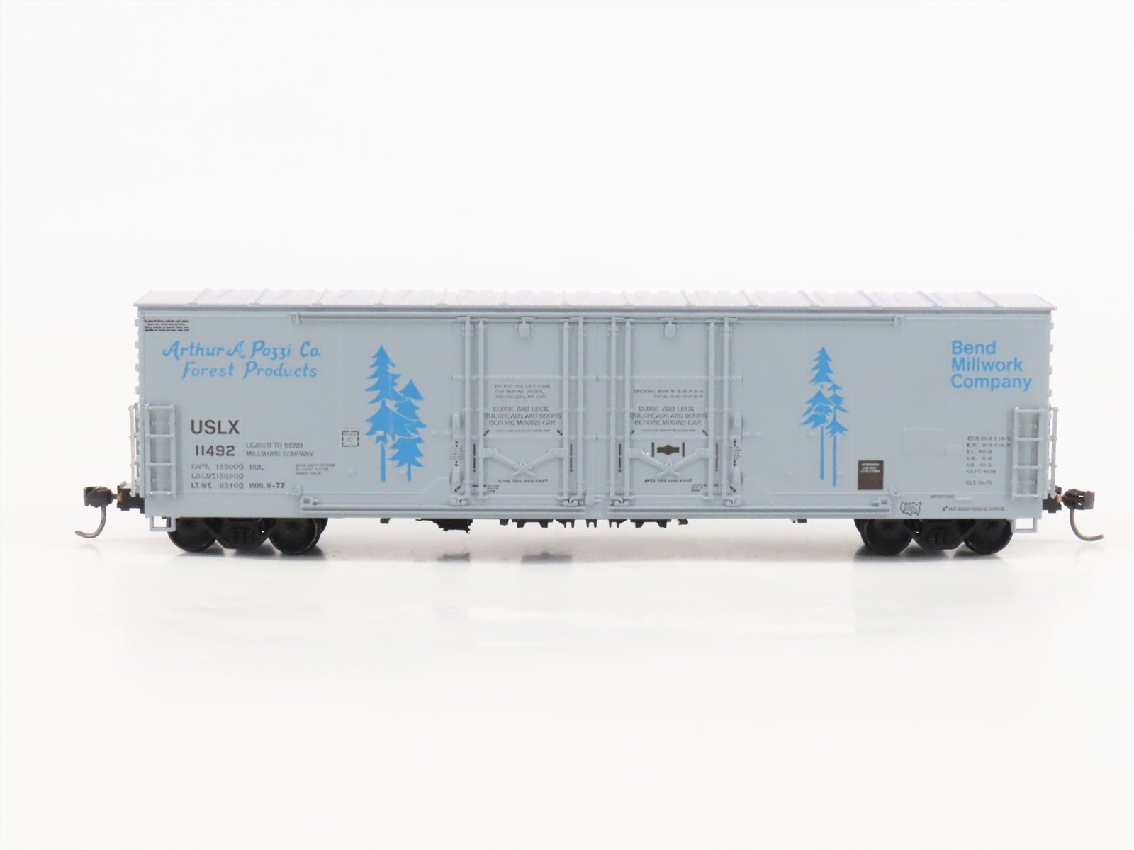HO Details West BC501 USLX Bend Millwork Company Double Plug Door Box Car #11492
