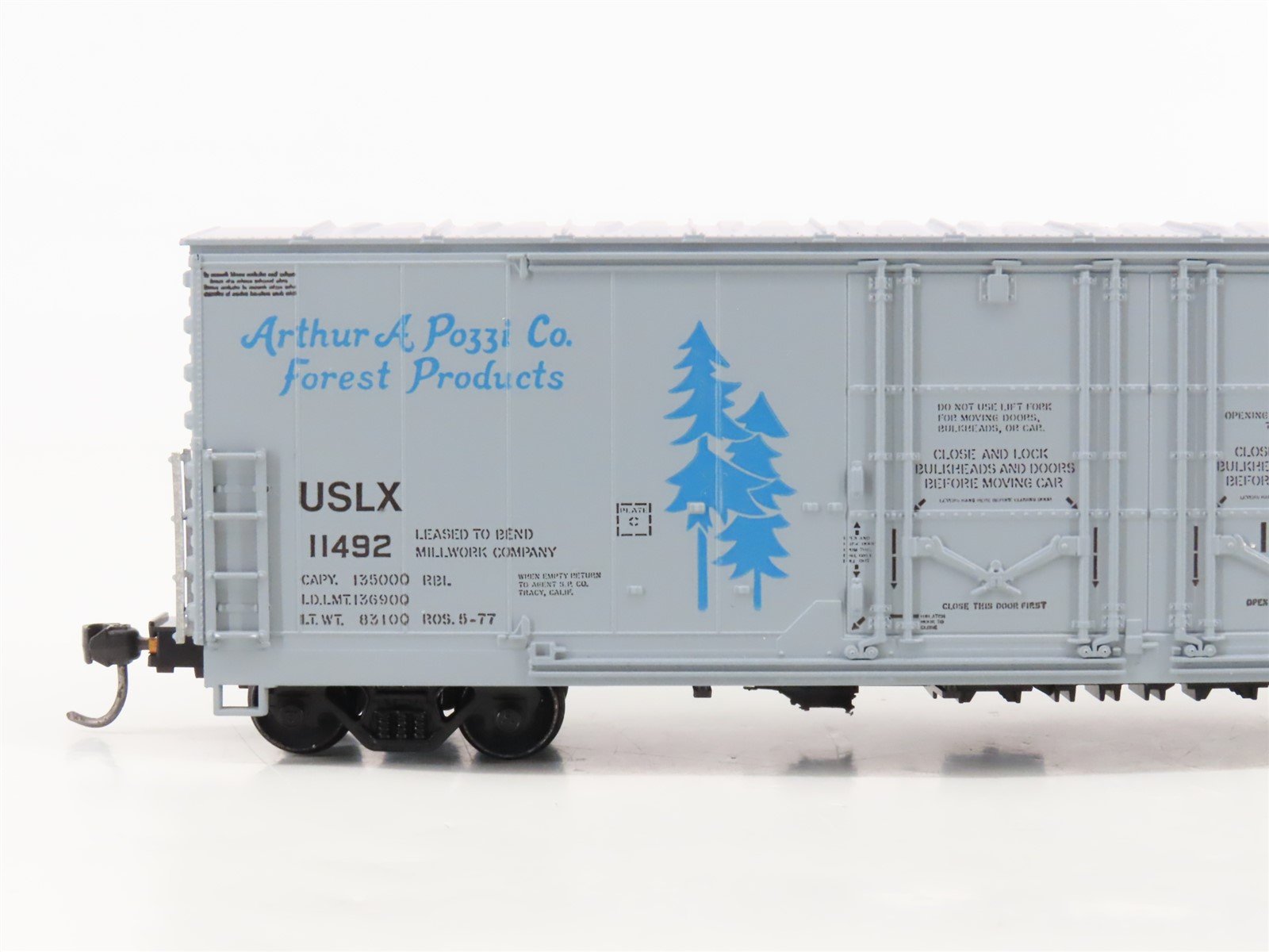 HO Details West BC501 USLX Bend Millwork Company Double Plug Door Box Car #11492
