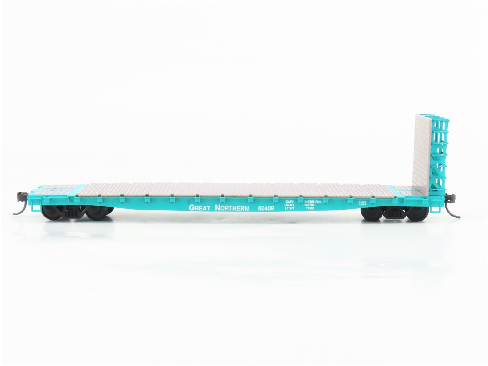 HO Scale Walthers 932-3758 GN Great Northern Bulkhead Flat Car #60409 BUILT