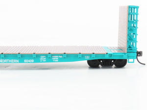 HO Scale Walthers 932-3758 GN Great Northern Bulkhead Flat Car #60409 BUILT