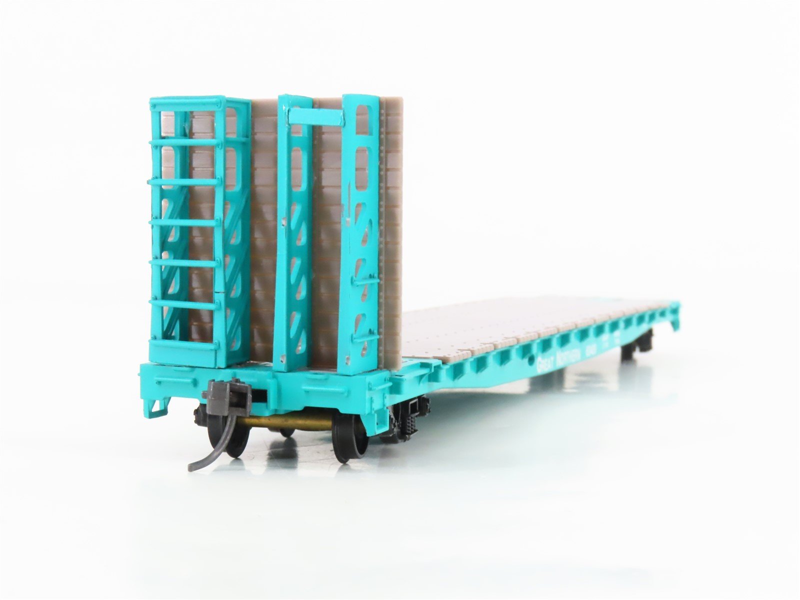 HO Scale Walthers 932-3758 GN Great Northern Bulkhead Flat Car #60409 BUILT