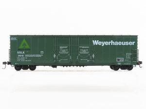 HO Scale Details West BC506 USLX Weyerhaeuser 50' Double Plug Door Box Car #3015