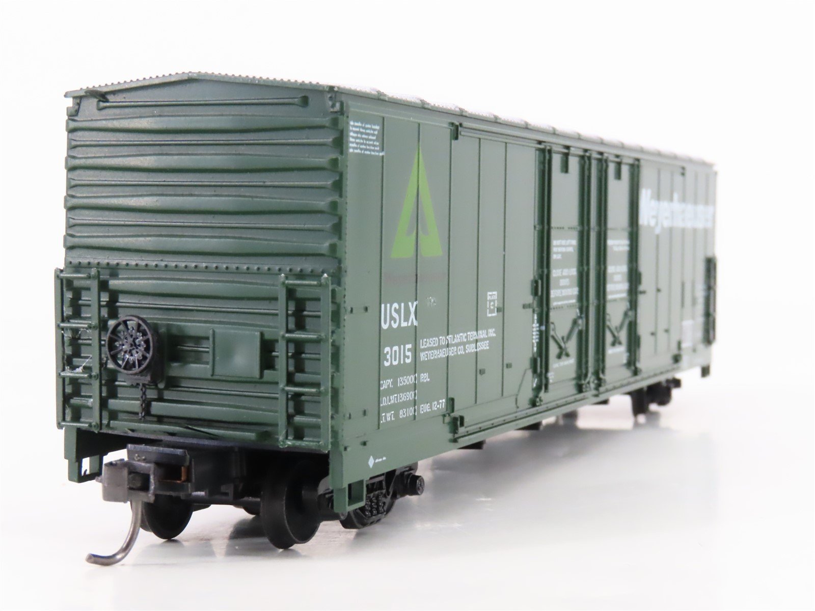 HO Scale Details West BC506 USLX Weyerhaeuser 50' Double Plug Door Box Car #3015