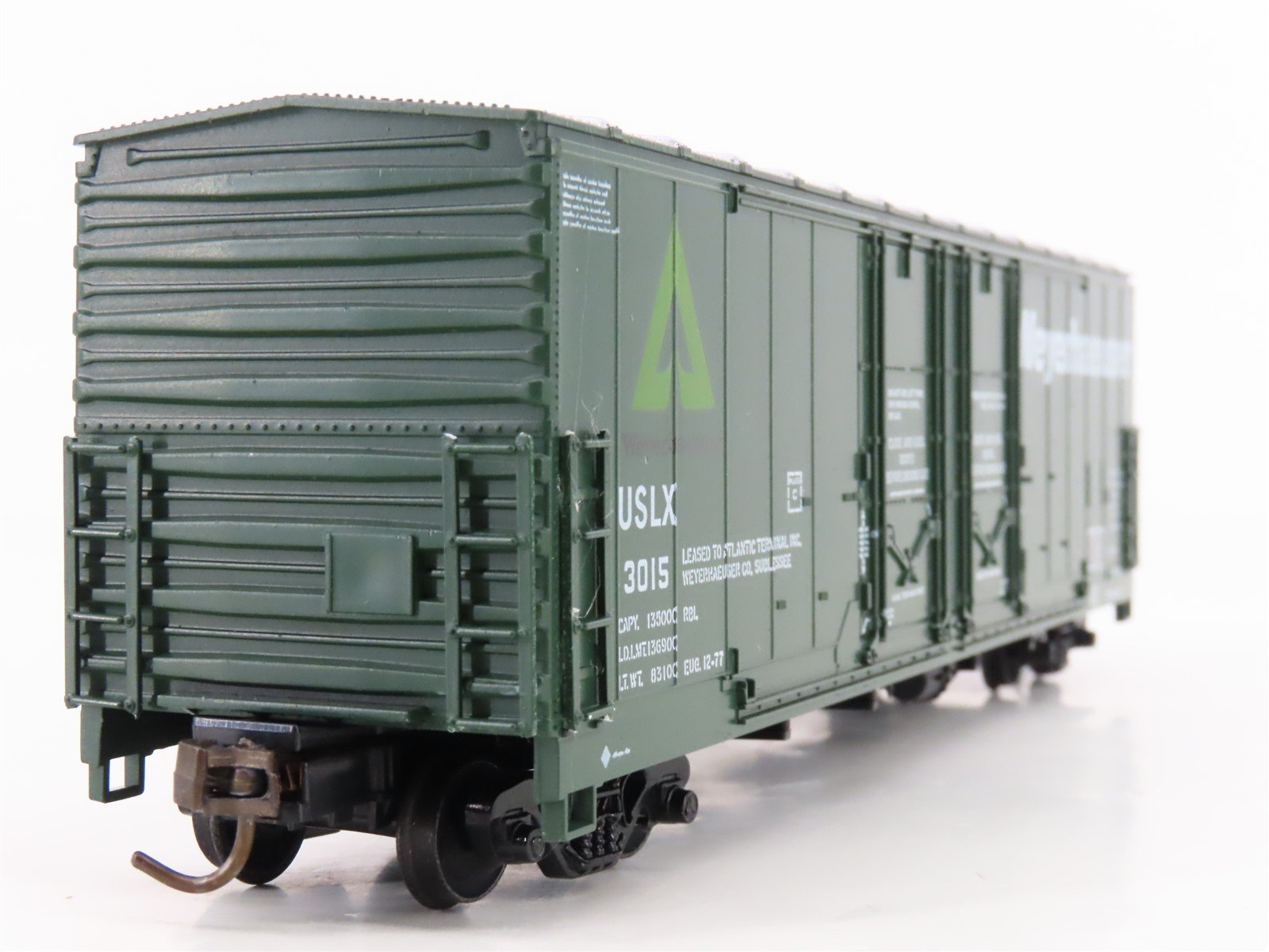 HO Scale Details West BC506 USLX Weyerhaeuser 50' Double Plug Door Box Car #3015