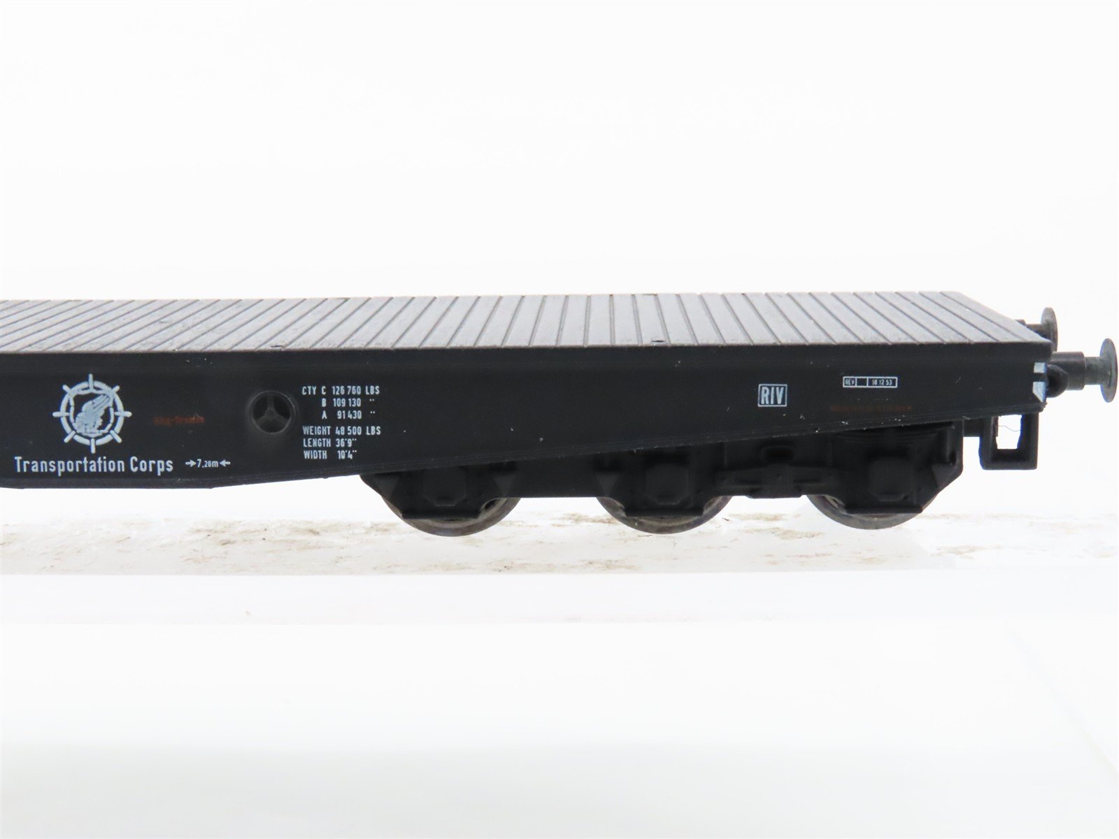 HO Scale Liliput L352000 USTC United States Army Passenger Car w/2 Flat Wagons