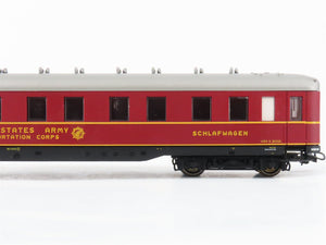 HO Scale Liliput L352000 USTC United States Army Passenger Car w/2 Flat Wagons