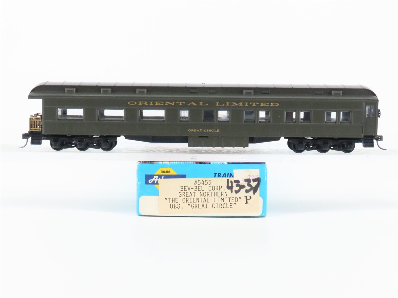 HO Athearn/Bev-Bel GN Oriental Limited Observation Passenger Car 