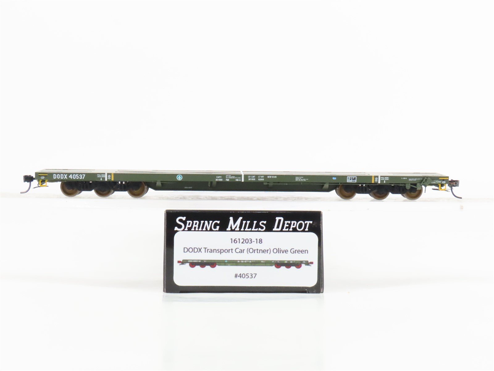 HO Scale Spring Mills Depot 161203-18 DODX (GRE) Transport Flatcar #40537