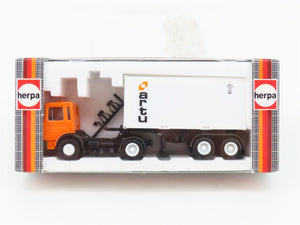 HO Scale Herpa 820220 Orange Tractor w/Artu Container