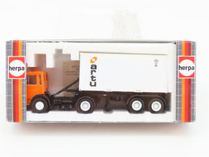 HO Scale Herpa 820220 Orange Tractor w/Artu Container