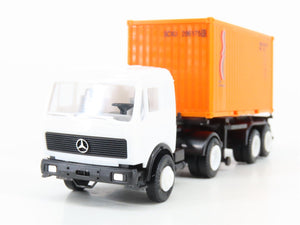 HO Scale Herpa White Tractor Trailer w/ Container