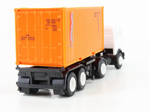 HO Scale Herpa White Tractor Trailer w/ Container