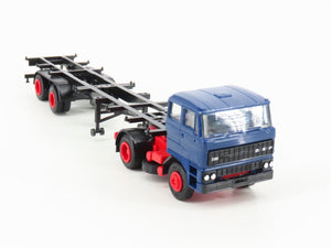 HO Scale Herpa WEW Tractor Trailer w/ 2 Tanker Containers