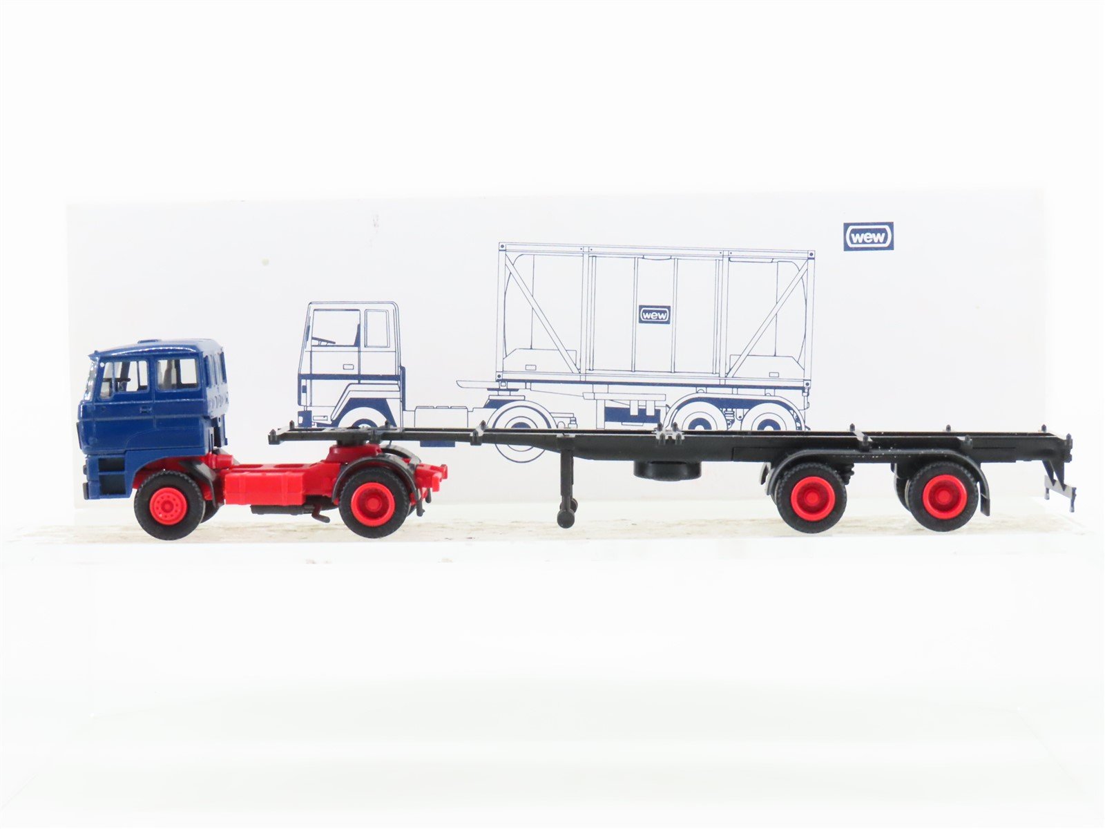 HO Scale Herpa WEW Tractor Trailer w/ 2 Tanker Containers