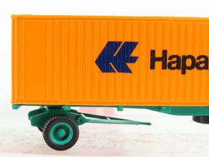 HO Scale Herpa 811544 Hapag-Lloyd Truck & Trailer w/ 2 Containers