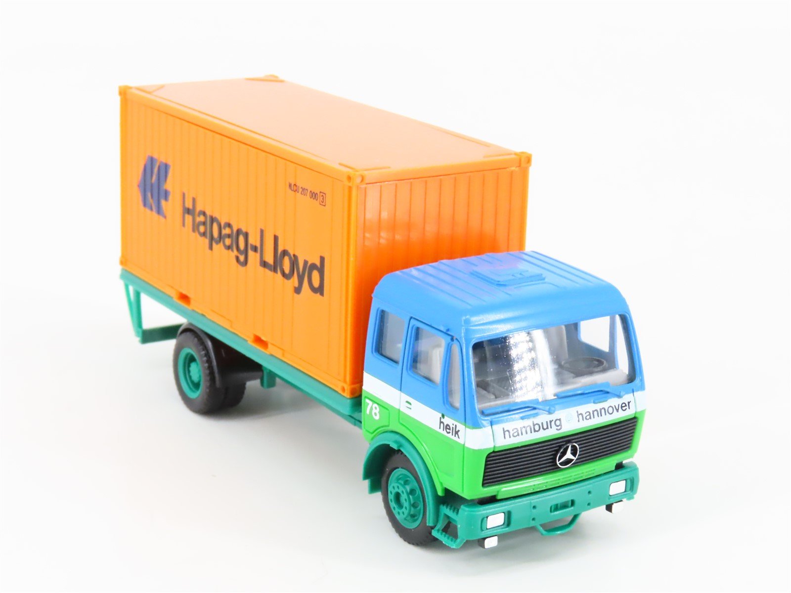 HO Scale Herpa 811544 Hapag-Lloyd Truck & Trailer w/ 2 Containers