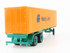 HO Scale Herpa 811544 Hapag-Lloyd Truck & Trailer w/ 2 Containers