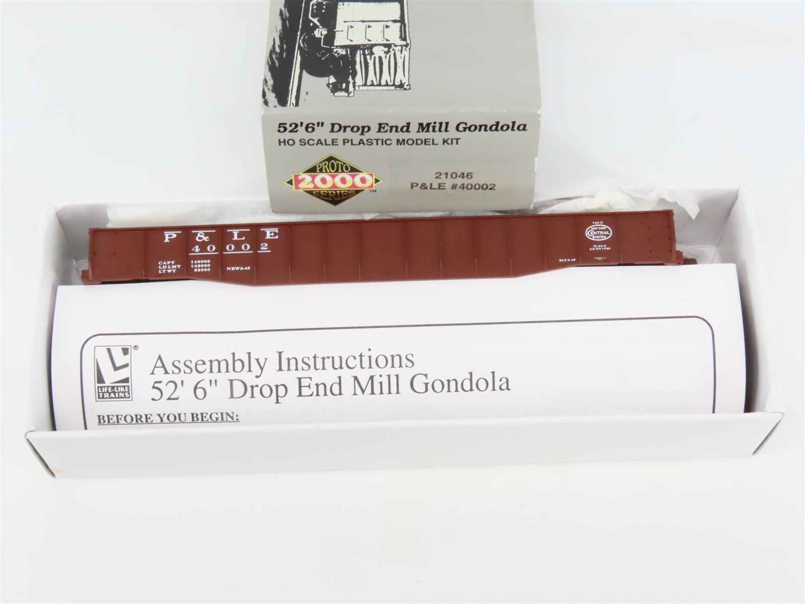 HO Proto 2000 Kit 21046 P&LE Pittsburgh & Lake Erie 52' Mill Gondola #40002