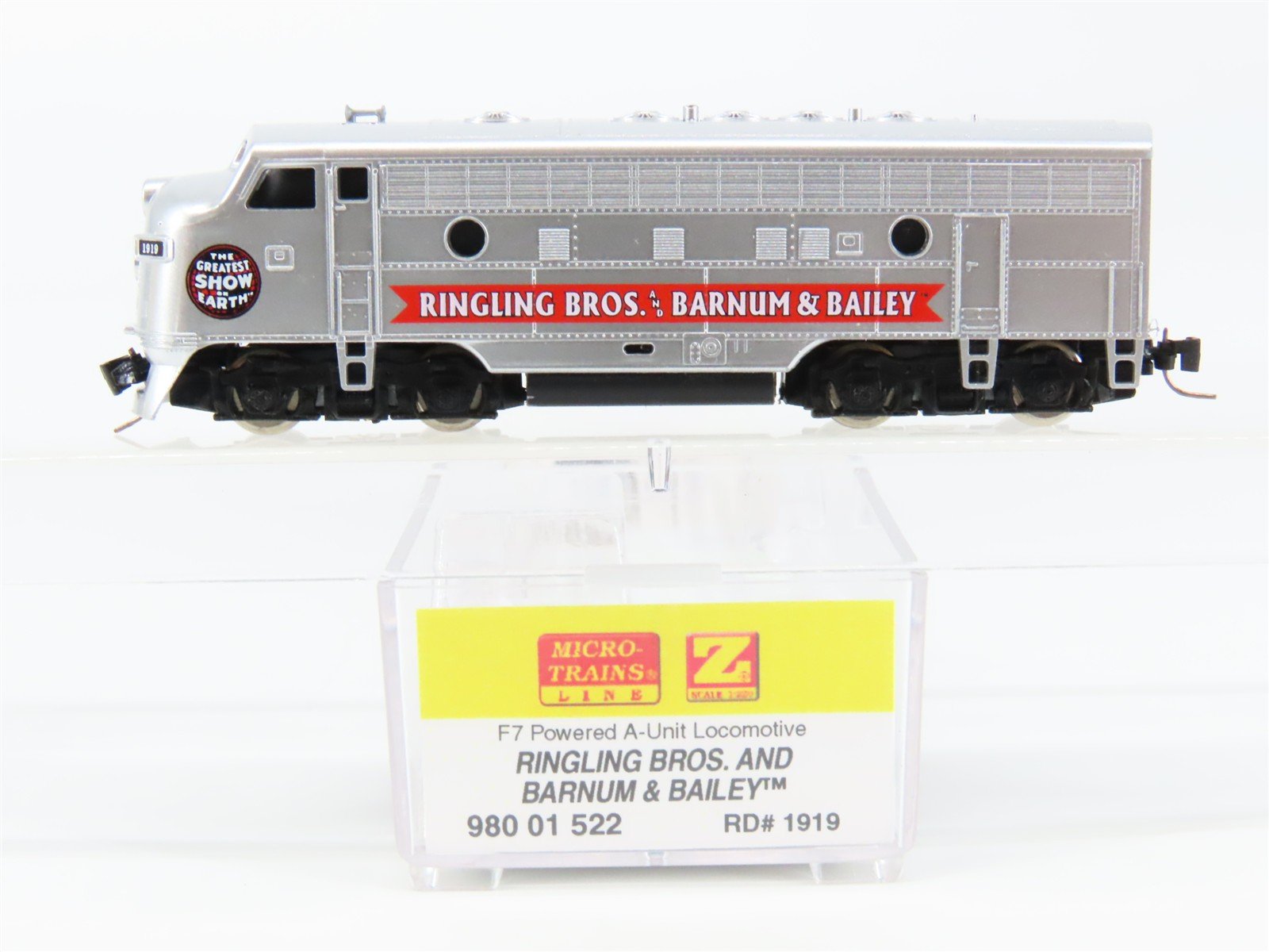 Z Scale Micro-Trains MTL 98001522 Ringling Bros F7A Diesel Locomotive #1919