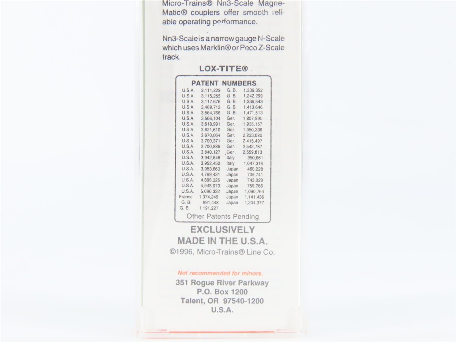 Nn3 Scale Micro-Trains MTL 15107 East Broad Top 30' Single Door Box Car #170