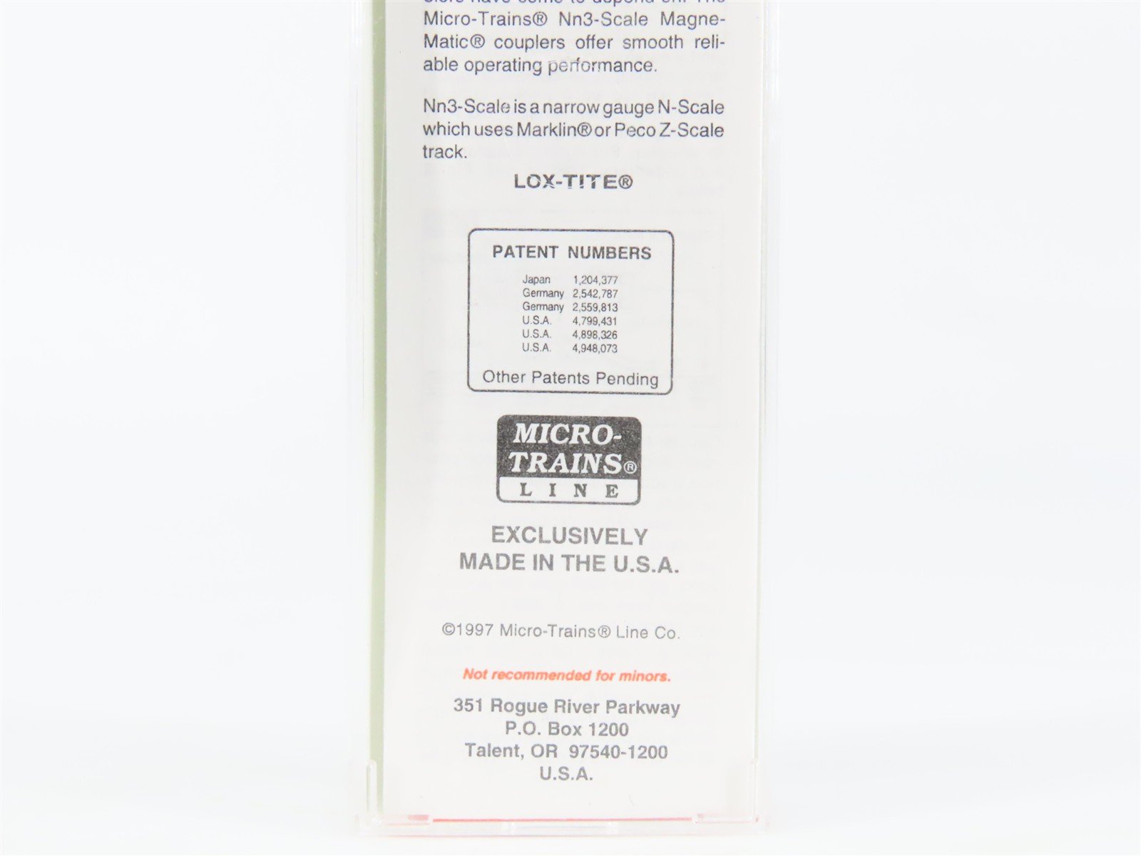 Nn3 Scale Micro-Trains MTL 15102 SPC Southern Pacific Company 30' Box Car #478