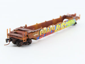 Z Scale Micro-Trains MTL 54044010 DTTX Trailer Train Well Car w/ Graffiti