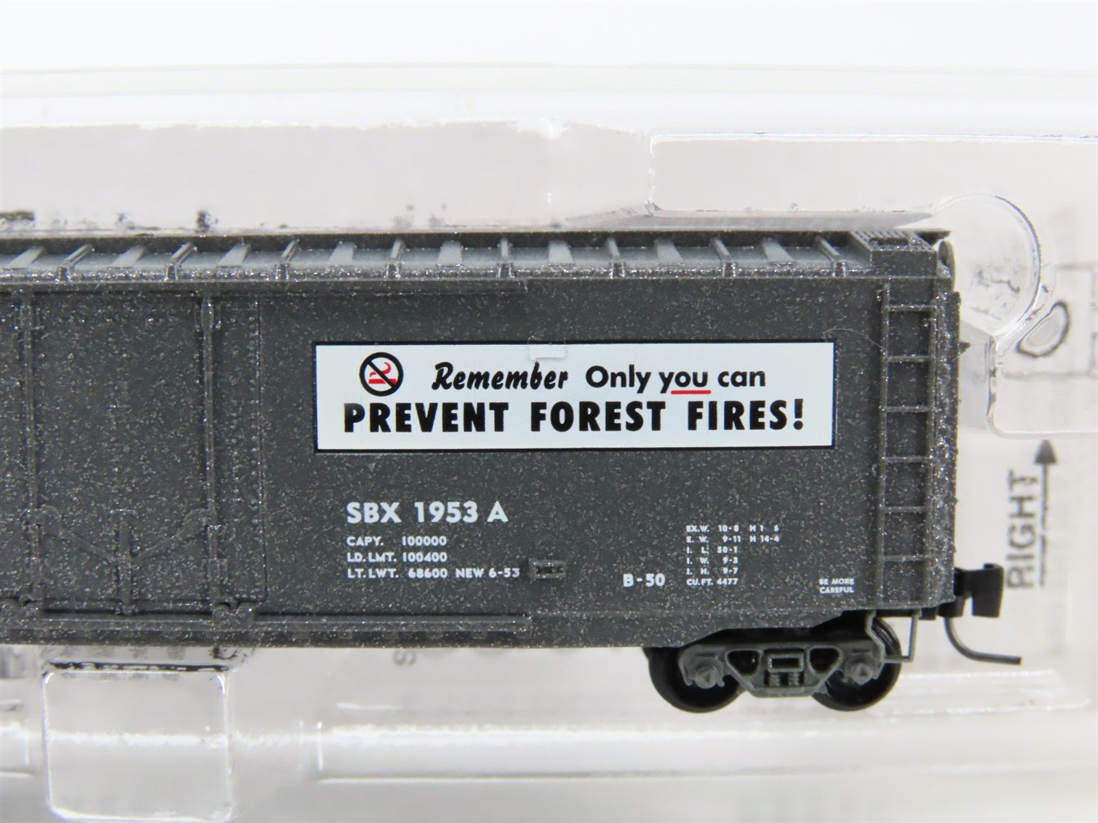 Z Scale Micro-Trains MTL 50700310 SBX Smokey Bear 50' Plug Door Box Car #1953A