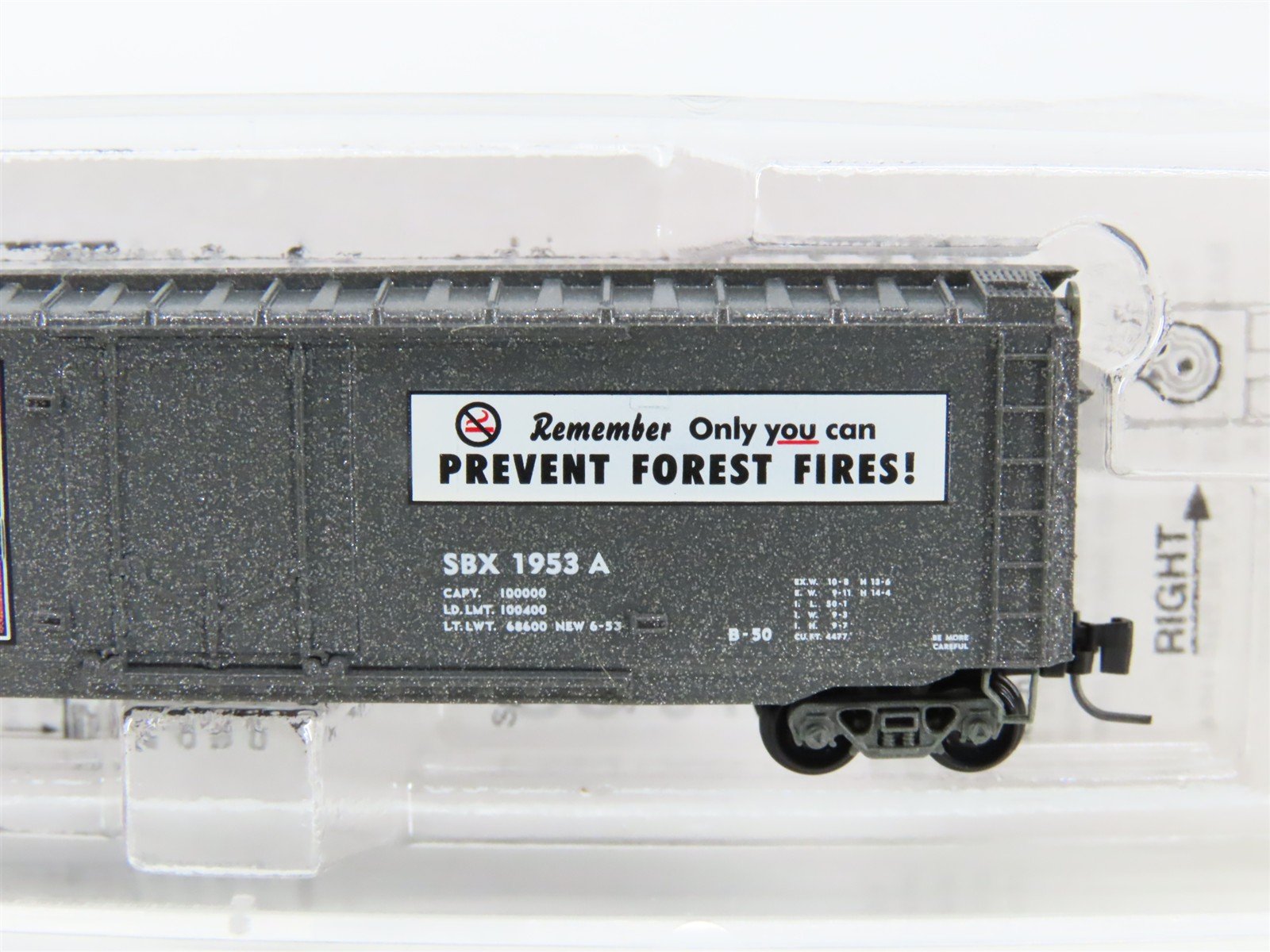 Z Scale Micro-Trains MTL 50700310 SBX Smokey Bear 50' Plug Door Box Car #1953A