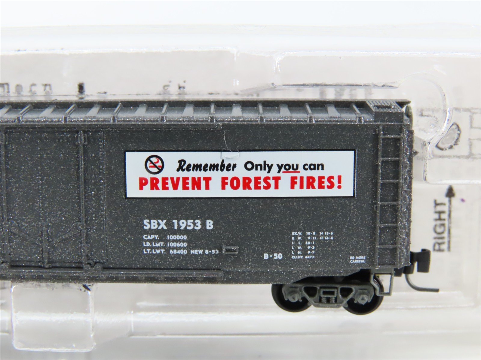 Z Scale Micro-Trains MTL 50700330 SBX Smokey Bear 50' Plug Door Box Car #1953B