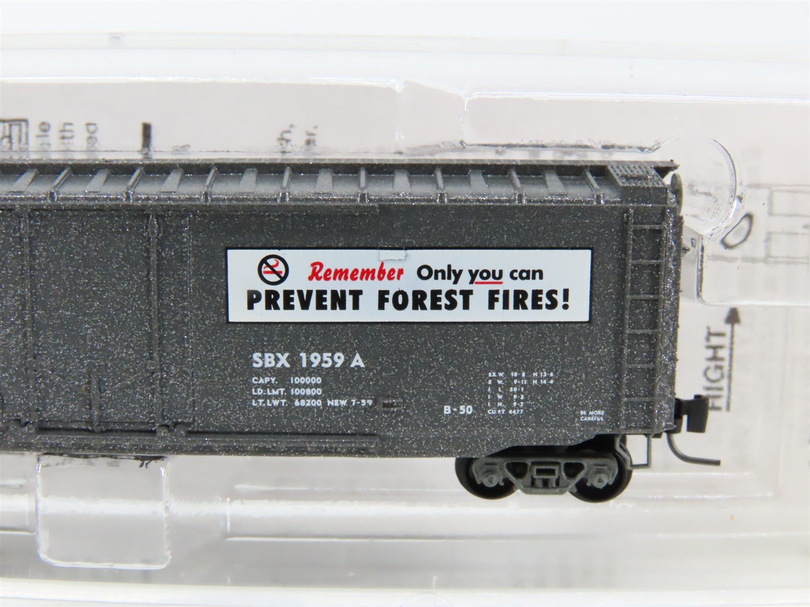 Z Scale Micro-Trains MTL 50700320 SBX Smokey Bear 50' Plug Door Box Car #1959A
