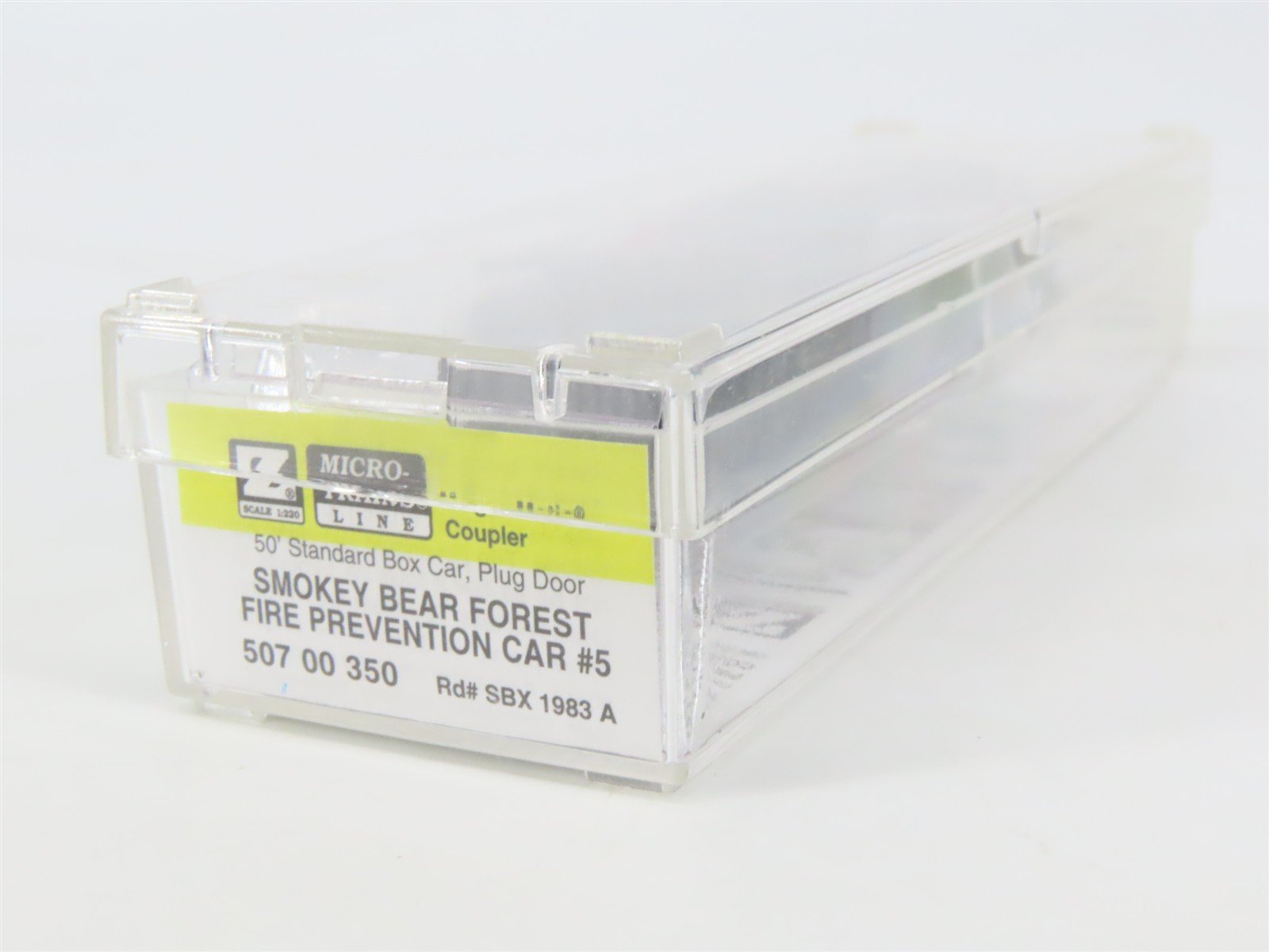 Z Scale Micro-Trains MTL 50700350 SBX Smokey Bear 50' Plug Door Box Car #1983A